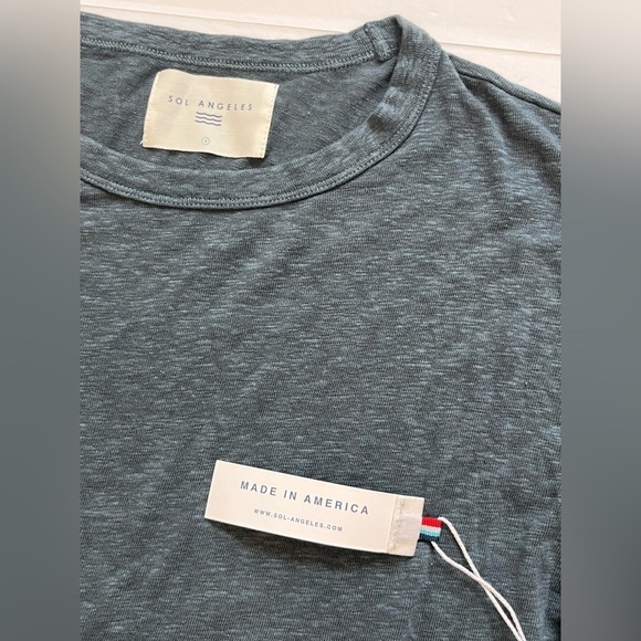 Sol Angeles Blue Lightweight Tshirt Size Small New with Tags - Picture 3 of 6